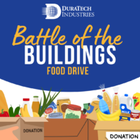 DuraTech Industries' Battle of the Buildings Food Drive Graphic